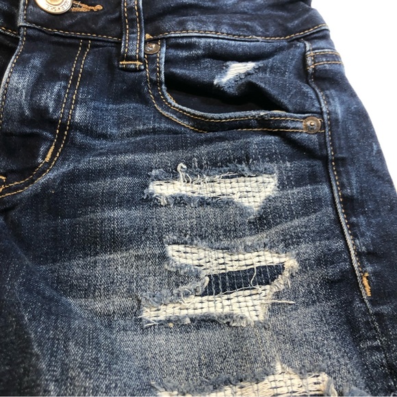 American Eagle Denim Shorts Super Stretch AEO Denim, MIDI Size 0 - Picture 7 of 11